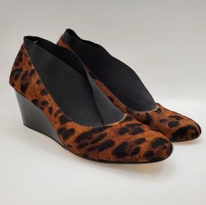 Taryn Rose Kelly Leopard Pony Hair Wedges …